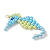 4Pcs Glass Seed Beaded Sea Horse Pendants PALLOY-MZ01138-4
