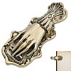1Pc Alloy Hand Shaped Bookmark Clip AJEW-CP0010-81-1