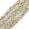 Electroplate Transparent Glass Beads EGLA-B013-02A-AB18-1