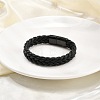 Ion Plating(IP) Braided Microfiber Leather Cord Bracelets for Men BJEW-Z081-13EB-02-1