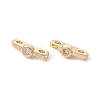 Rack Plating Brass Pave Clear Cubic Zirconia Connector Charms LS-KK-G433-04LG-2