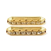Brass Crystal Rhinestone Spacer Bars RB-T019-01A-G-1