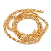 AB Color Plated Transparent Glass Beads Strands GLAA-G127-01F-2