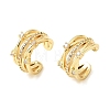 Brass Micro Pave Cubic Zirconia Cuff Earrings for Women CU-CBAE7DF-23G-4