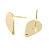 Brass Stud Earrings Findings EJEW-B063-04G-02-2