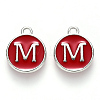 Platinum Plated Alloy Enamel Charms X-ENAM-S118-03M-P-1