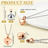 2Pcs 304 Stainless Steel Urn Ashes Pendants STAS-BC0004-38RG-2