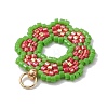 Handmade Seed Beads Pendants PALLOY-MZ00205-04-4