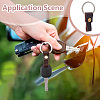 4Pcs Rectangle Cowhide & Iron Keychains FIND-FG0005-58A-5