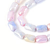 Anti-Tarnish Electroplate Glass Beads Strands GLAA-T025-29F-3