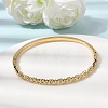 304 Stainless Steel Rhinestone Hinged Bangles for Women BJEW-B168-03B-G-2