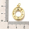 Brass Micro Pave Clear Cubic Zirconia Pendants KK-G521-01G-O-3