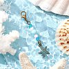 Ocean Theme Alloy Charm & Glass Beads Pendant Decorations HJEW-JM03158-02-1