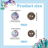 120Pcs 2 Styles Natural Paua Shell Buttons BUTT-ME0001-43-2