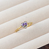 Adjustable 304 Stainless Steel & Resin & Dried Flower Cuff Open Rings FS-WGEFF9F-05-1