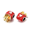 Alloy Enamel European Beads MPDL-F020-10B-P-2