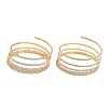 Iron Alloy Rhinestone Multilayer Bangles BJEW-B052-02LG-1