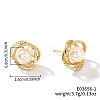 French Romantic Fashion Brass Rhinestone Stud Earrings ZC4783-1-1