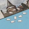Tarnish Resistant 304 Stainless Steel Fish Charms LS-STAS-M037-08-6