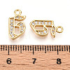Brass Micro Pave Cubic Zirconia Charms KK-N261-104G-G-3