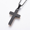 304 Stainless Steel Pendant Necklaces NJEW-K107-24A-2