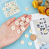 40Pcs 10 Style Natural Freshwater Shell Pendants SHEL-PH0001-20-6