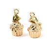 Brass Micro Pave Cubic Zirconia Pendants KK-C155-16G-04-2