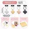 4Pcs 4 Styles Stainless Steel Keychains KEYC-TA0004-81C-3