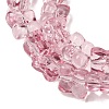 Transparent Glass Beads Strands GL-CBAAE04-01-4