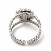 Tarnish Resistant 304 Stainless Steel Sun Open Cuff Ring Settings X-RJEW-B027-23P-3