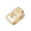 Brass with ABS Imitation Pearl Pendants KK-CBA8E93-05A-2