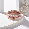 Handmade Polymer Clay Heishi Beads Stetch Bracelets Set BJEW-JB07463-2