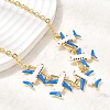Brass Enamel Pendant Necklaces NJEW-B157-07G-01-2