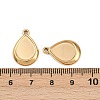 304 Stainless Steel Pendant Cabochon Settings STAS-L303-31G-3