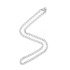 Non-Tarnish Men's 201 Stainless Steel Cuban Link Chain Necklace NJEW-N050-A06-5-45P-3