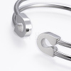 Trendy 304 Stainless Steel Torque Cuff Bangles BJEW-H703-17P-3