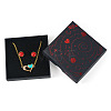 5Pcs Hot Stamping Planet Cardboard Jewelry Packaging Boxes CON-TA0001-44D-3