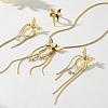 Butterfly Stainless Steel & Plastic Imitation Pearl Earrings & Necklaces & Rings Sets for Women IE2472-1