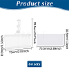Rectangle Reusable Plastic Shelf Label Holders ODIS-WH0043-56B-2