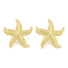 Starfish Brass Stud Earrings EJEW-Q390-08G-1