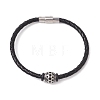 Braided Leather Cord Bracelets BJEW-JB11387-05-2