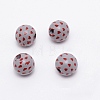 Printed Natural Wood Beads WOOD-TAC0007-59C-1