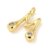 Rack Plating Brass Micro Pave Cubic Zirconia Pendants KK-A200-24G-M-2