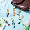 10Pcs Cat Alloy Enamel Pendant Decorations HJEW-TAC0178-6