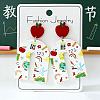 Acrylic Stud Dangle Earrings for Women WGDBD11-02-2