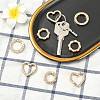 15Pcs 3 Styles Zinc Alloy Spring Gate Rings FIND-CJ0004-77-6