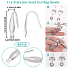 80Pcs 316 Surgical Stainless Steel Earring Hooks STAS-SC0005-65-2