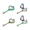 2Pcs 2 Style Alloy Magnetic Locket Pendants PALLOY-TA0002-32M-2