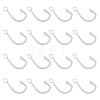 16Pcs 201 Stainless Steel Hook Clasps STAS-DC0010-65-1