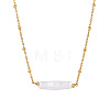 Baroque Keshi Pearl Bar Pendant Stainless Steel Satellite Chain Necklaces for Women XQ7733-5